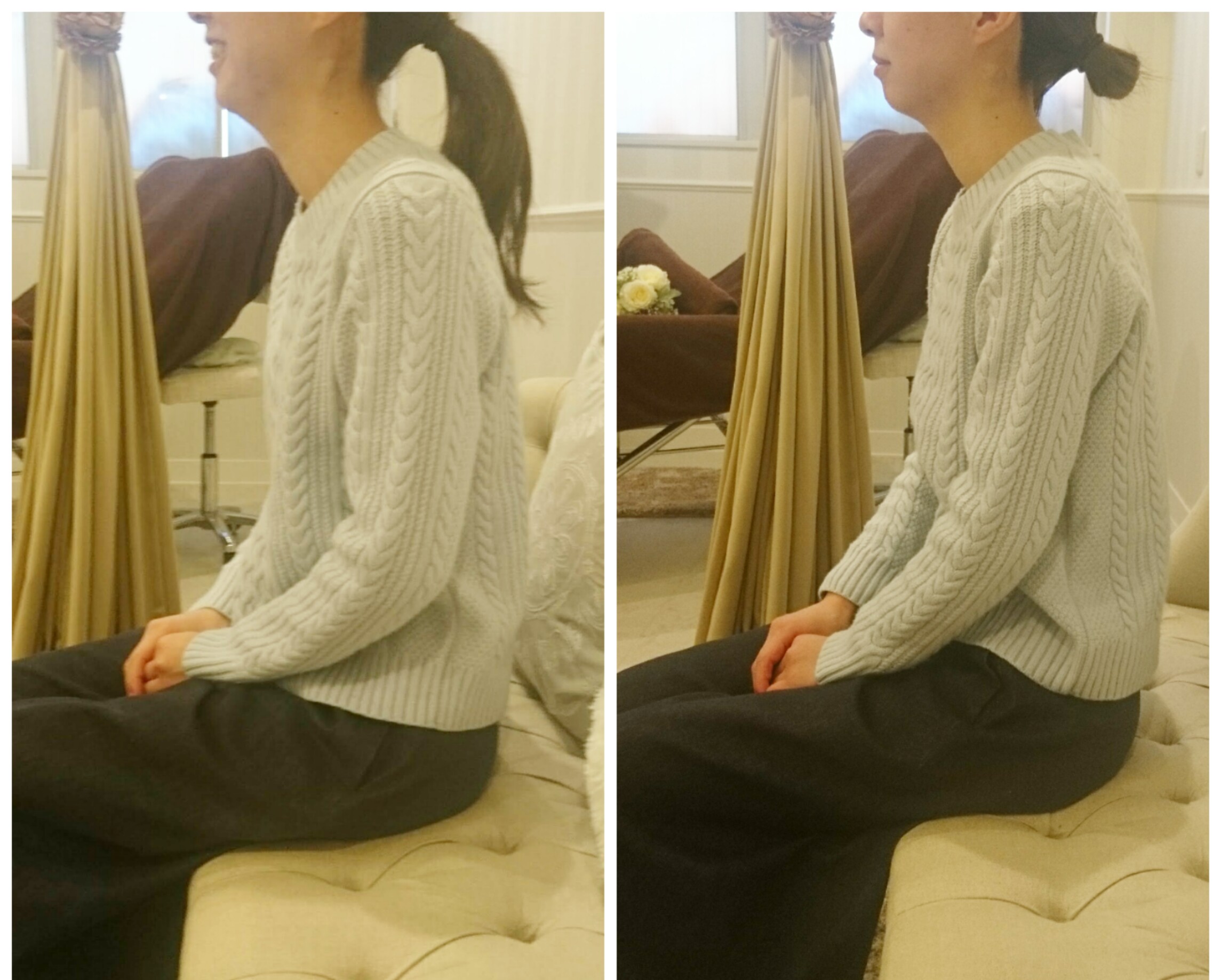 服を着たままでも受けられる30分ケア（首と仙骨周辺を優しくお手当）